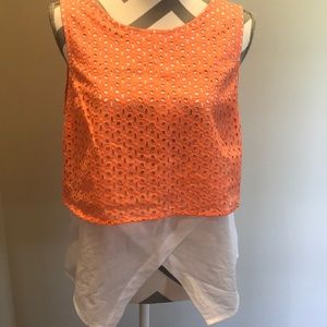Kaari Blue eyelet tank top